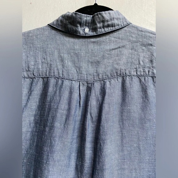 Saks Fifth Avenue linen cotton collar shirt sleeve shirt  Sz XL - Picture 5 of 11